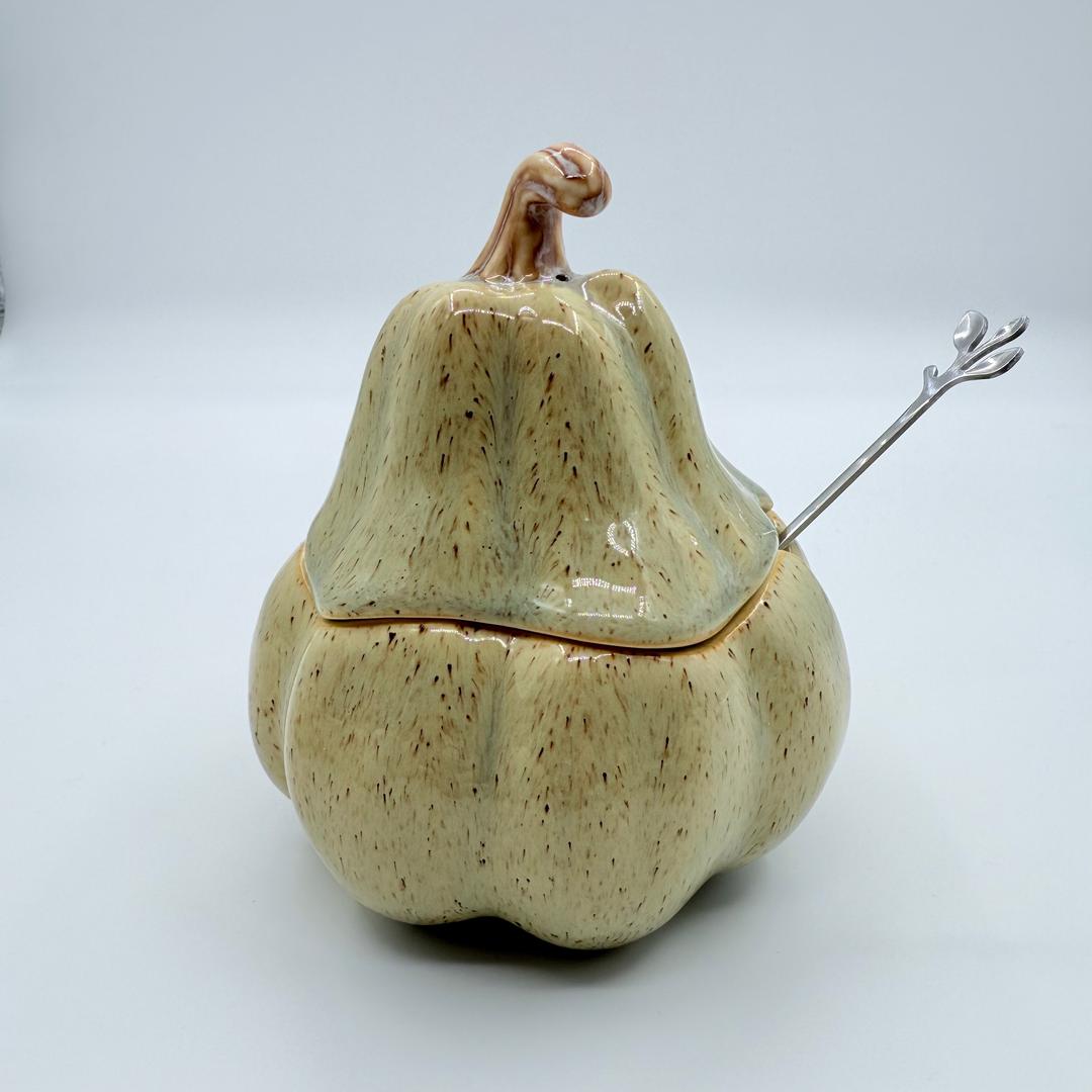 Ёмкость керамическая "Тыква" высокая, 350 мл, цвет зелёный - photo 1