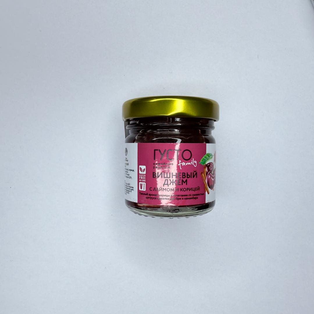 Джем вишневый с лаймом и корицей, 130 мл - photo 1