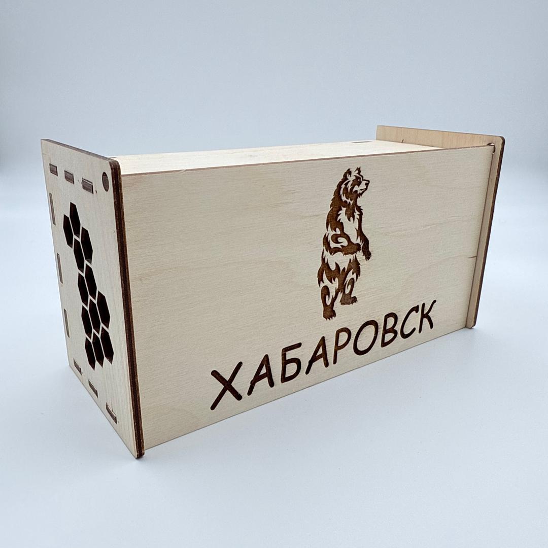 Ящик резной горизонтальный под 3 баночки 250 гр. - photo 1